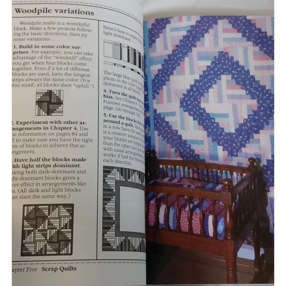 Scrap Quilts Using Fast Patch Anita Hallock HC 1991 Quilting Pattern Book